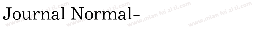 Journal Normal字体转换